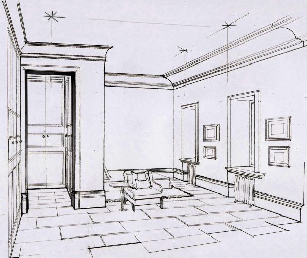 600x504 The Bedroom Lay Out, The Mirror Ancient - Loft Sketch