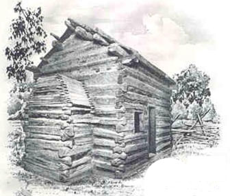 336x286 Log Cabin Living Lincoln - Log Cabin Sketch