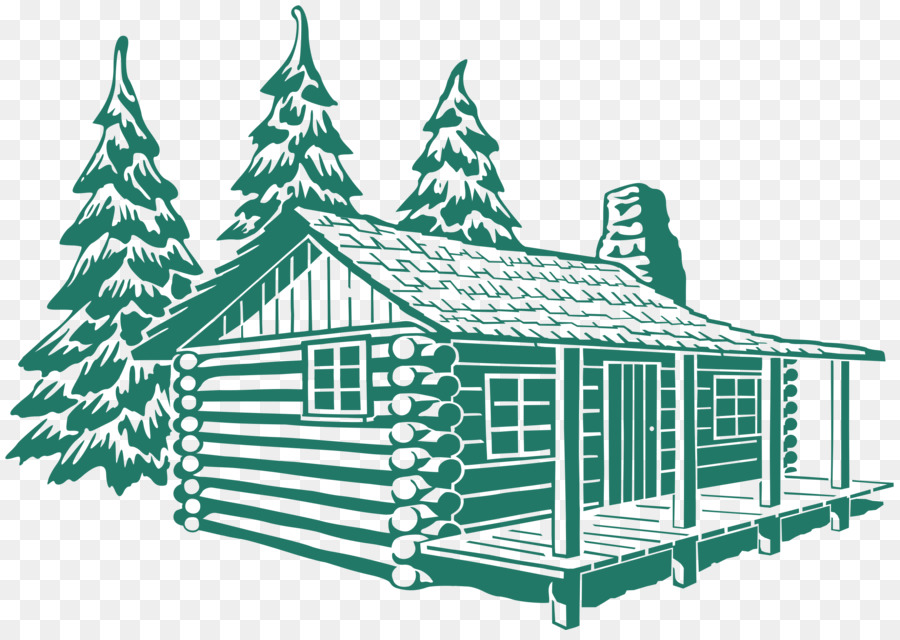 900x640 Log Cabin Drawing Cottage Sketch - Log House Sketch