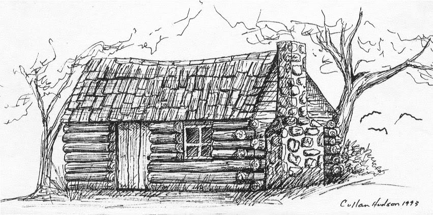 851x424 The Family Face He Was Born In A Log Cabin - Log House Sketch