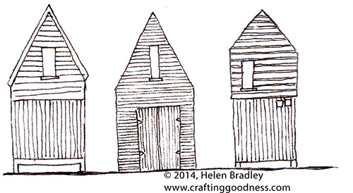 500x274 Thoughts On Drawing Old Wooden Houses Crafting Goodness - Log House Sketch