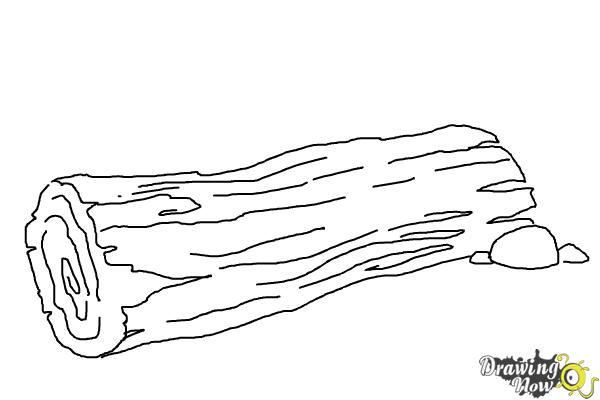 600x400 How To Draw A Log - Log Sketch