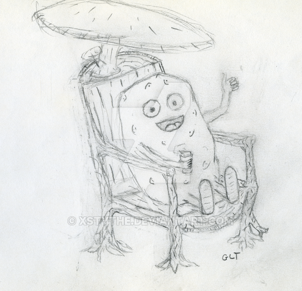 600x577 Log Potato (Sketch) By Xstythe - Log Sketch