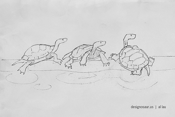 600x400 Sketch Turtles On Log Blog.designosaur.us - Log Sketch