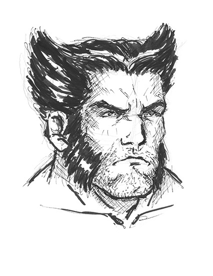 425x550 Logan (Wolverine) Sketch In Real Time - Logan Sketch