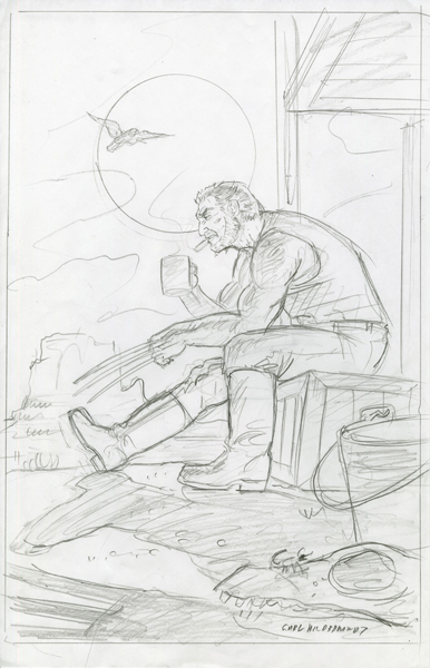 386x600 Marvel - Logan Sketch