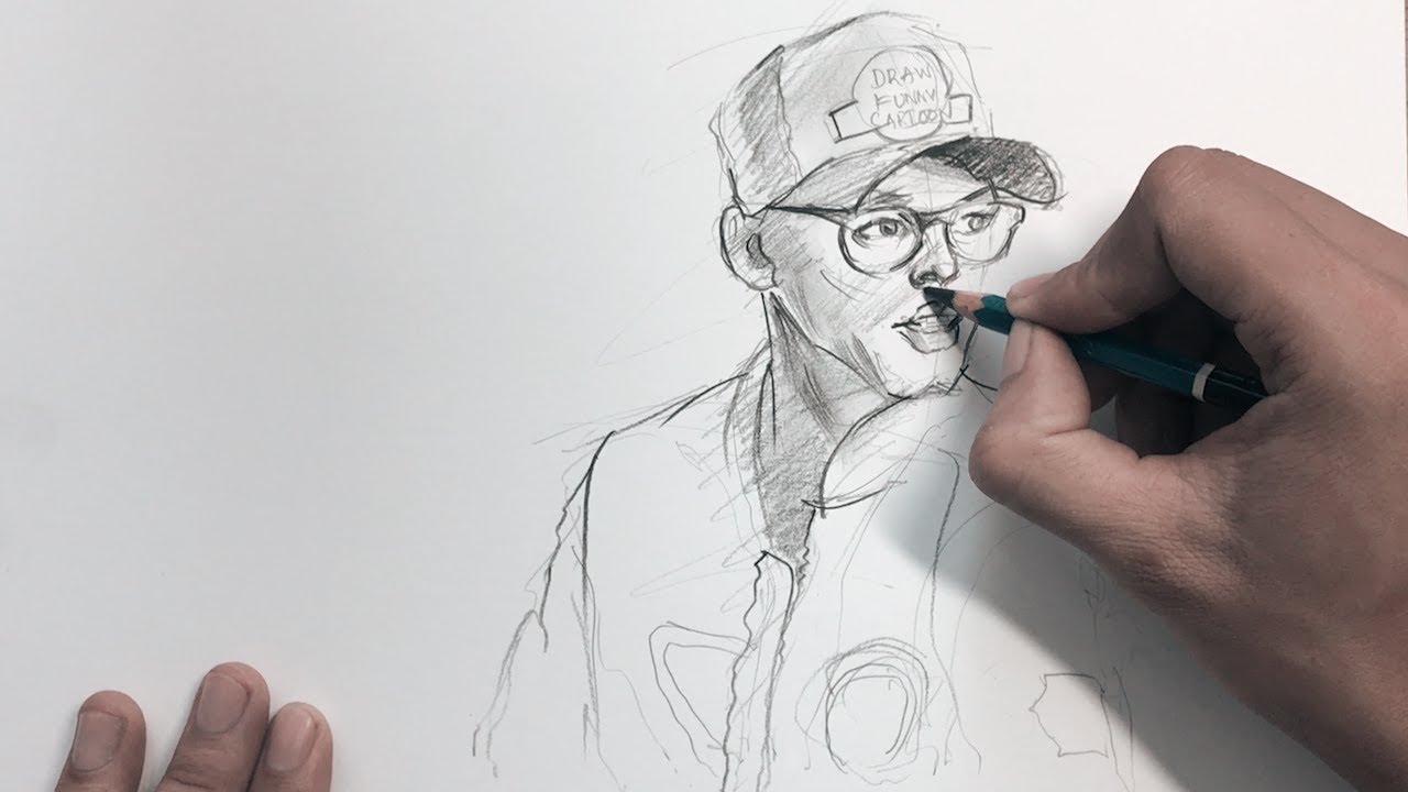 1280x720 How To Draw Protrait Rapper Logic - Logic Sketch