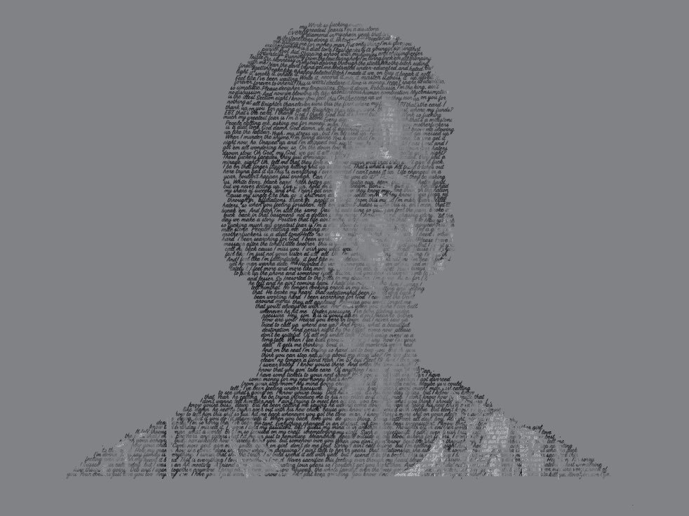 982x736 Brad Carriero On Twitter Logic Poster Made From Lyrics To Under - Logic Sketch