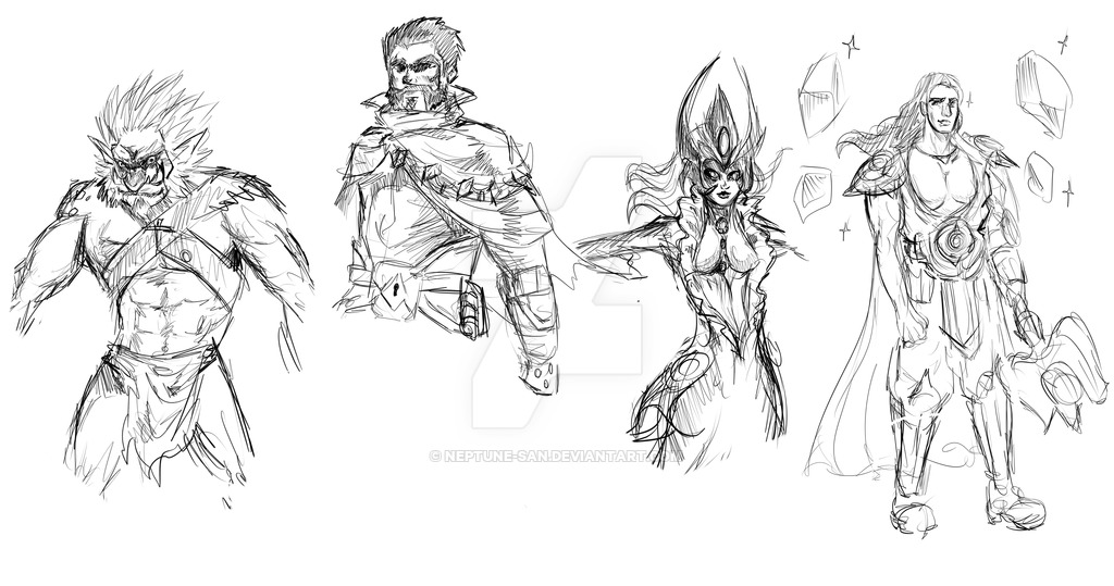 1024x539 Lol Sketches By Neptune San - Lol Sketch