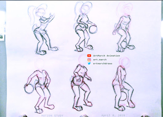 530x381 Basketball Motion Study Sketch With Lola Bunny, Using The Only - Lola Bunny Sketch