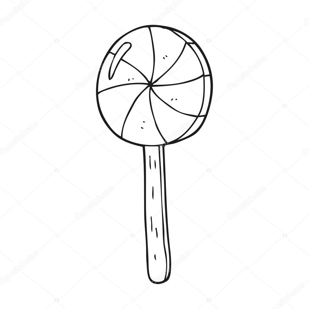 1024x1024 Drawn Lollipop Black And White - Lollipop Sketch