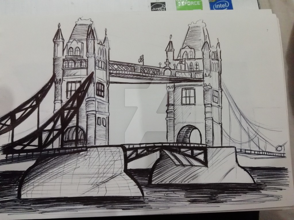 London Bridge Sketch at PaintingValley.com | Explore collection of ...