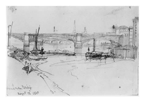 473x355 Sketch Of London Bridge, 1860 Giclee Print By George The Elder - London Bridge Sketch