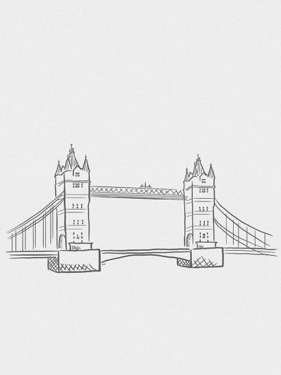 410x547 Tower Bridge Clipart London Sketch 22 - London Bridge Sketch