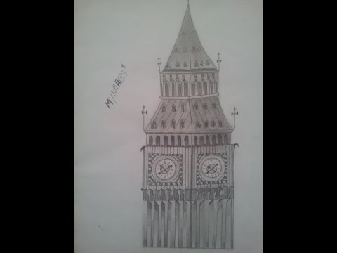 480x360 How To Draw Big Ben - London Clock Tower Sketch