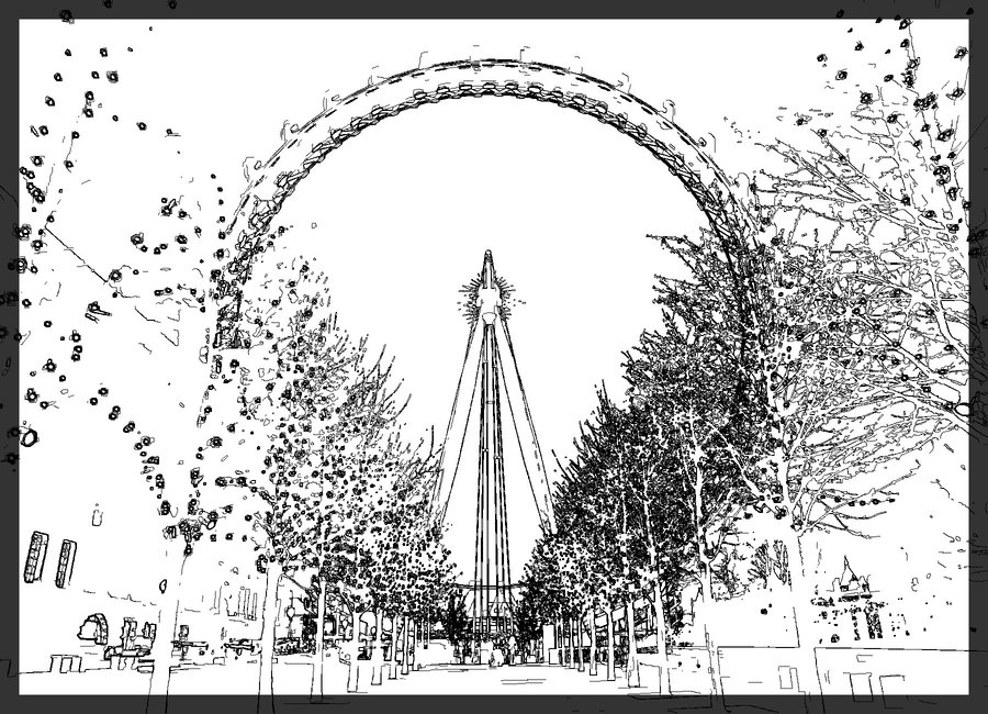 900x650 London Eye Sketch By Dcmkazarathmage - London Eye Sketch