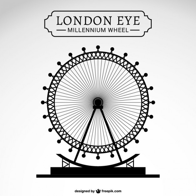 626x626 London Eye Design Vector Free Download - London Eye Sketch