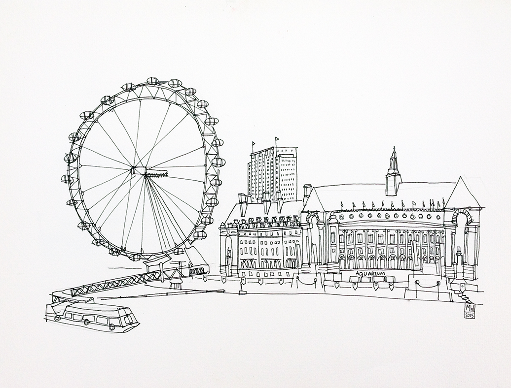 London eye рисунок