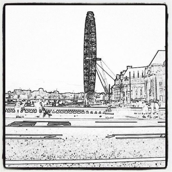 600x600 London - London Eye Sketch