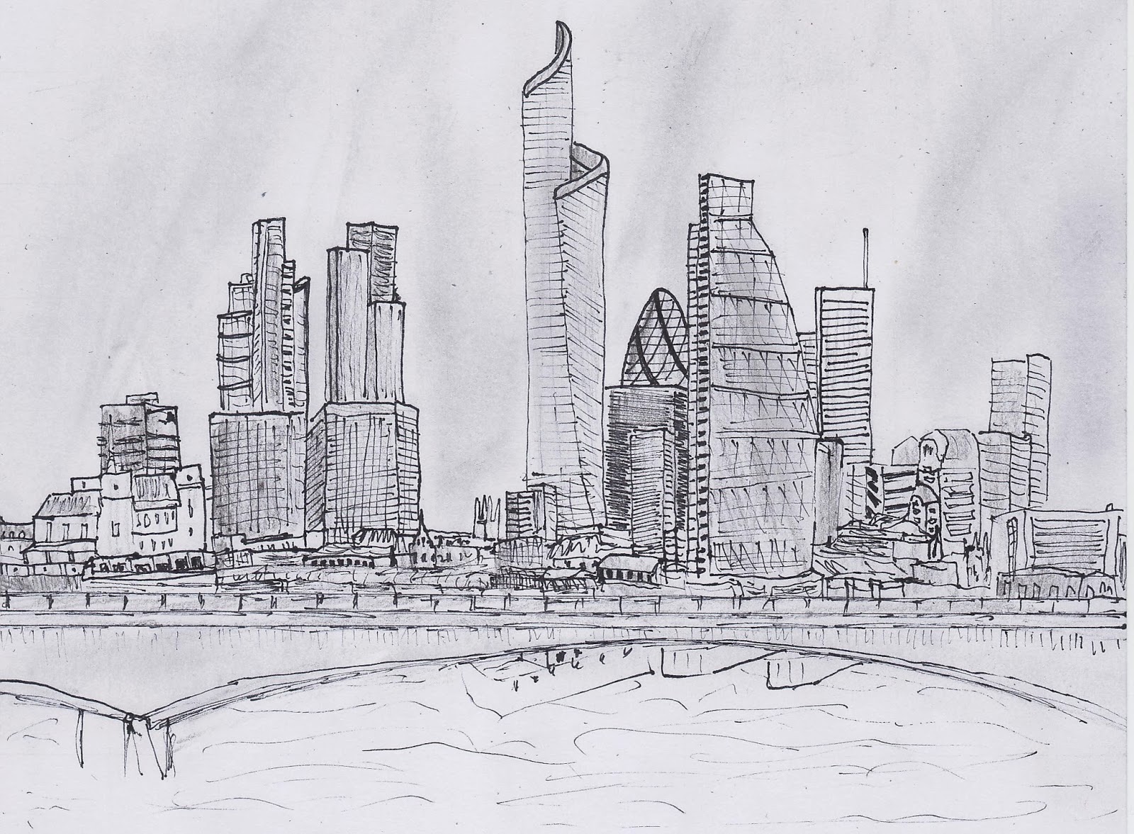 London Skyline Sketch