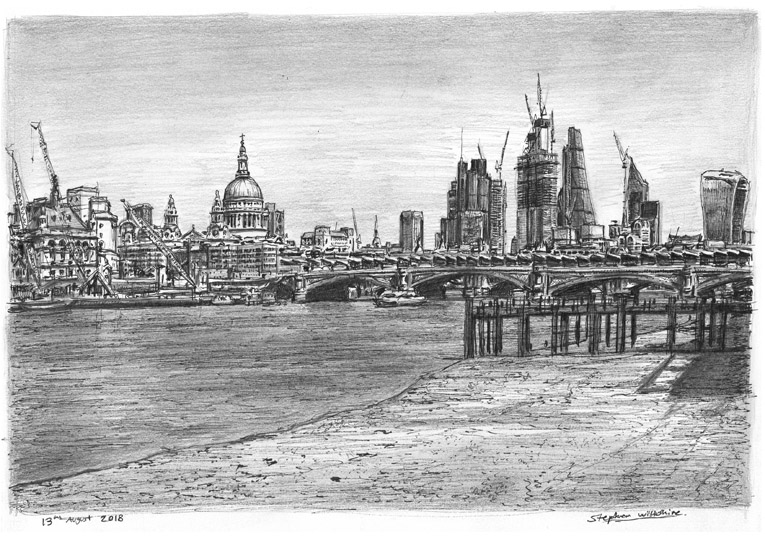 London Skyline Sketch at PaintingValley.com | Explore collection of