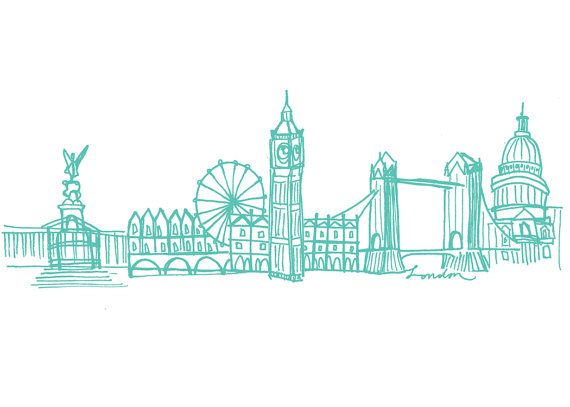 London Skyline Sketch at PaintingValley.com | Explore collection of ...