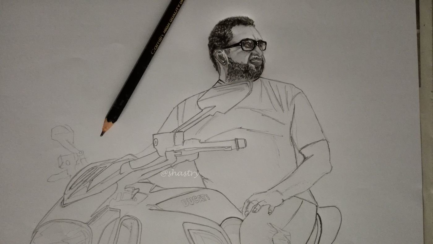 1400x789 Lone Wolf Sketch By Rakshit Shastry - Lone Wolf Sketch