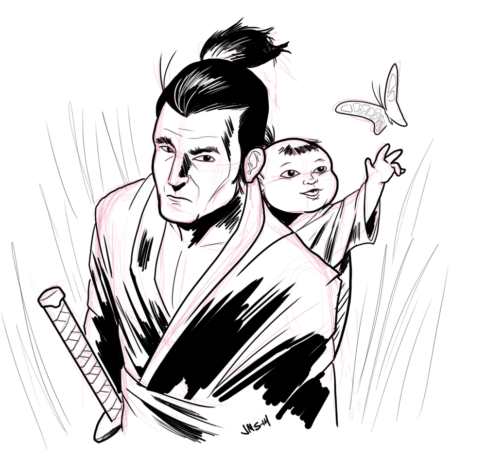 1000x974 Daily Sketch Lone Wolf Amp Cub Jason Muhr - Lone Wolf Sketch