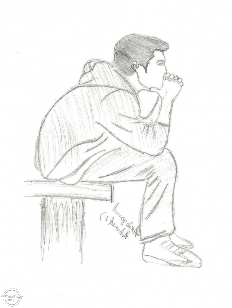 Lonely Boy Sketch at PaintingValley.com | Explore collection of Lonely ...