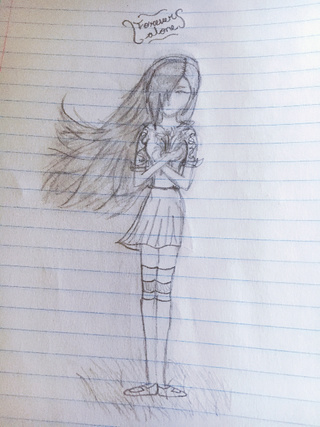 320x427 Random Sketch Of A Lonely Girl I Drew - Lonely Girl Sketch