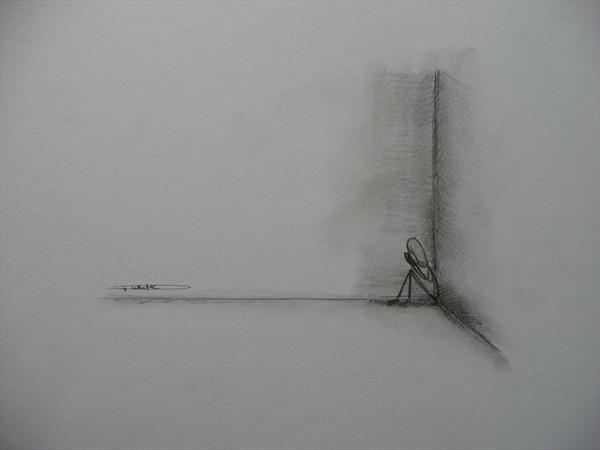600x450 Oh So Lonely! Art Blog - Lonely Man Sketch