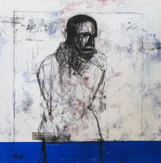 540x547 Paintings - Lonely Man Sketch