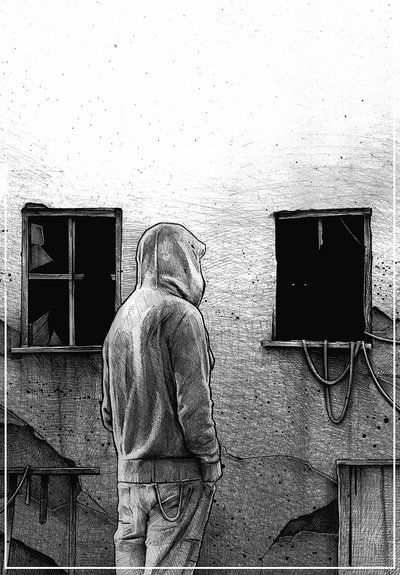 400x575 Lonely Man By Danielgrzeszkiewicz - Lonely Man Sketch