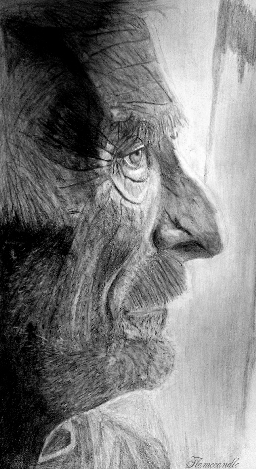 518x950 A Lonely Old Man By Flamecandle - Lonely Man Sketch