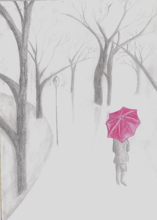 513x720 Drawn Rain Lonely - Lonely Sketches