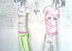 300x210 Pencil Sketches Of Lonely Sad Boy Sad Boy Drawing At Getdrawings - Lonely Sketches