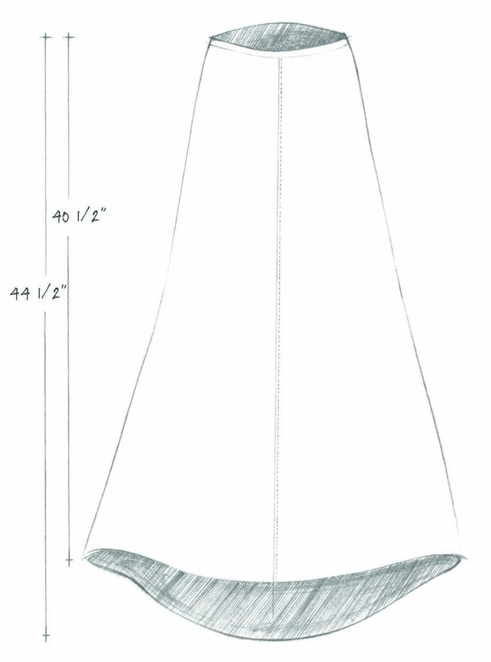 1000x1350 Long Skirt Variations) - Long Skirt Sketch