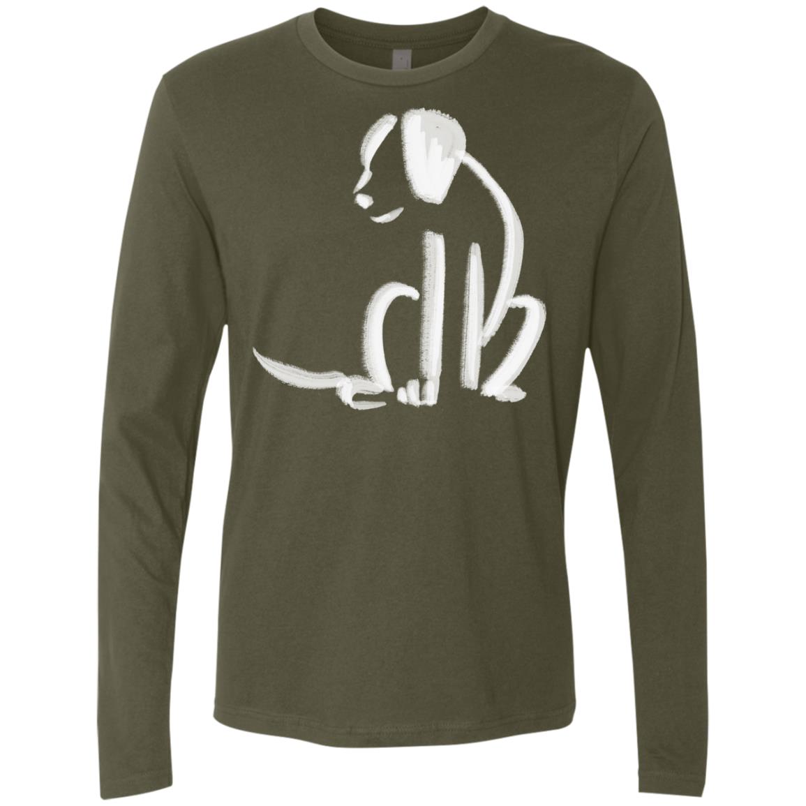 1155x1155 Dog Sketch Premium Long Sleeve Tee - Long Sleeve Shirt Sketch