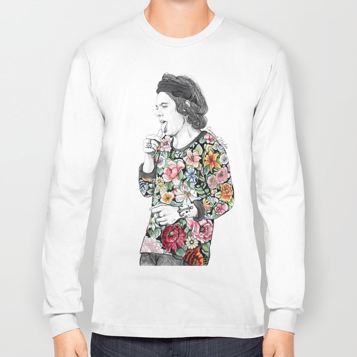 700x700 Harry Sketch Long Sleeve T Shirt By Coconutwishes Society6 - Long Sleeve T Shirt Sketch