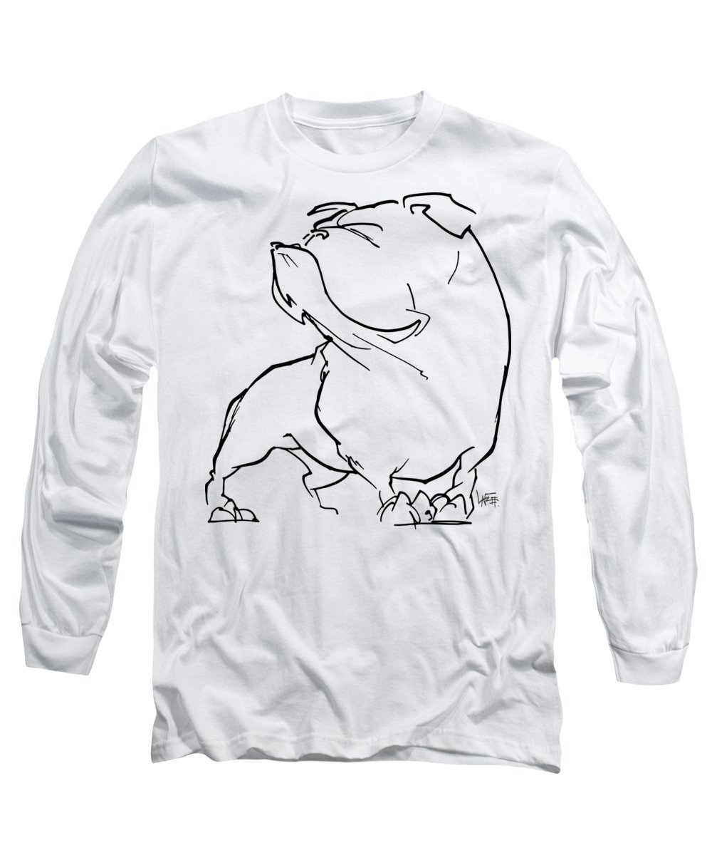 1000x1200 English Bulldog Gesture Sketch Long Sleeve T Shirt For Sale By - Long Sleeve T Shirt Sketch