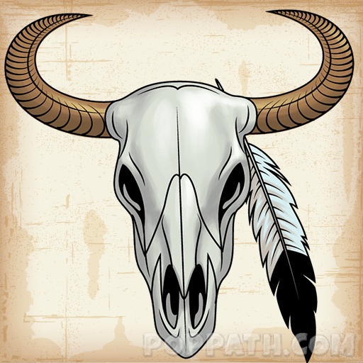 512x512 How To Draw A Longhorn Skull Pop Path - Longhorn Skull Sketch