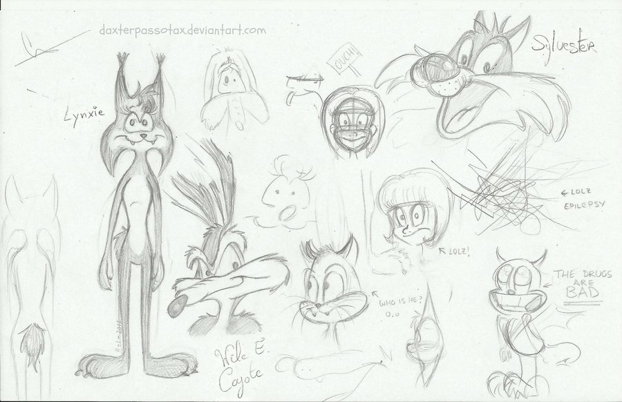 900x582 Looney Tunes Sketches [Practice] By Daxterpassotax - Looney Toons Sketches
