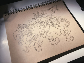 320x240 Looney Toons Christmas I Have To Outline And Colour It - Looney Toons Sketches