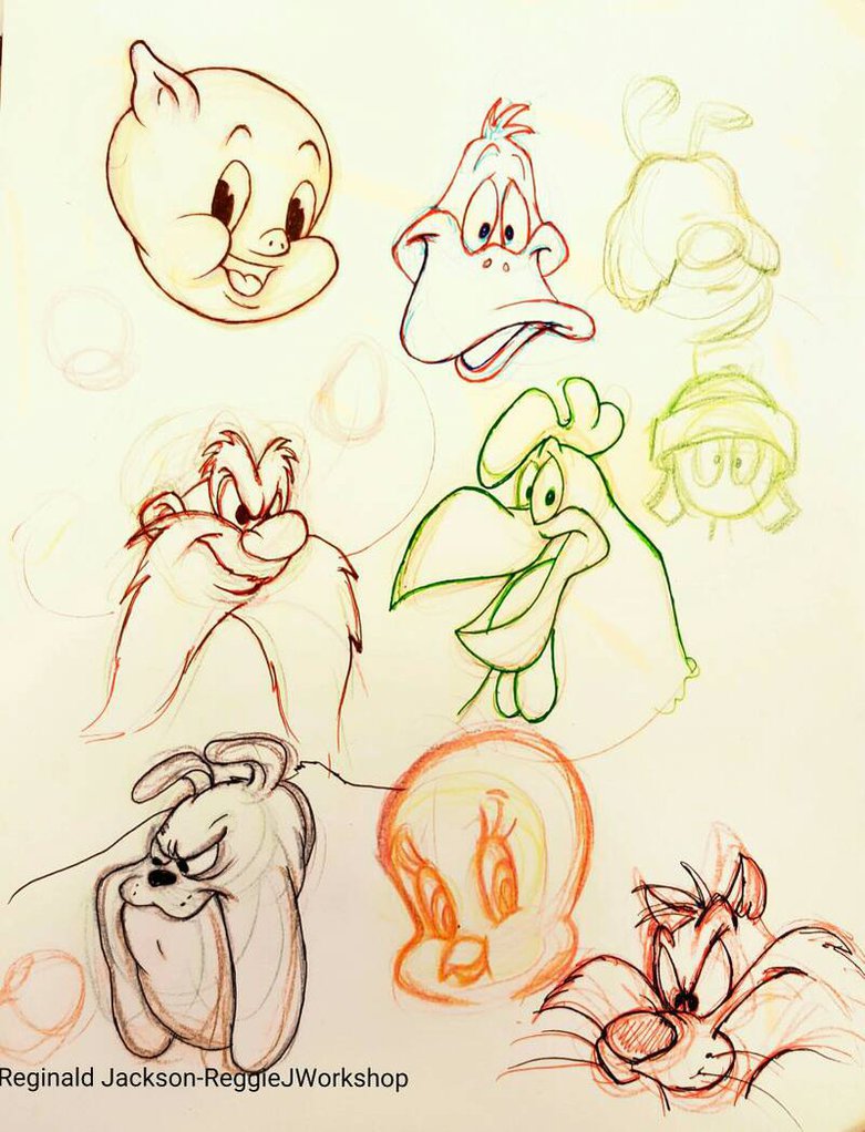 781x1022 Looney Tunes Sketch Dump 2 By Reggiejworkshop - Looney Tunes Sketches