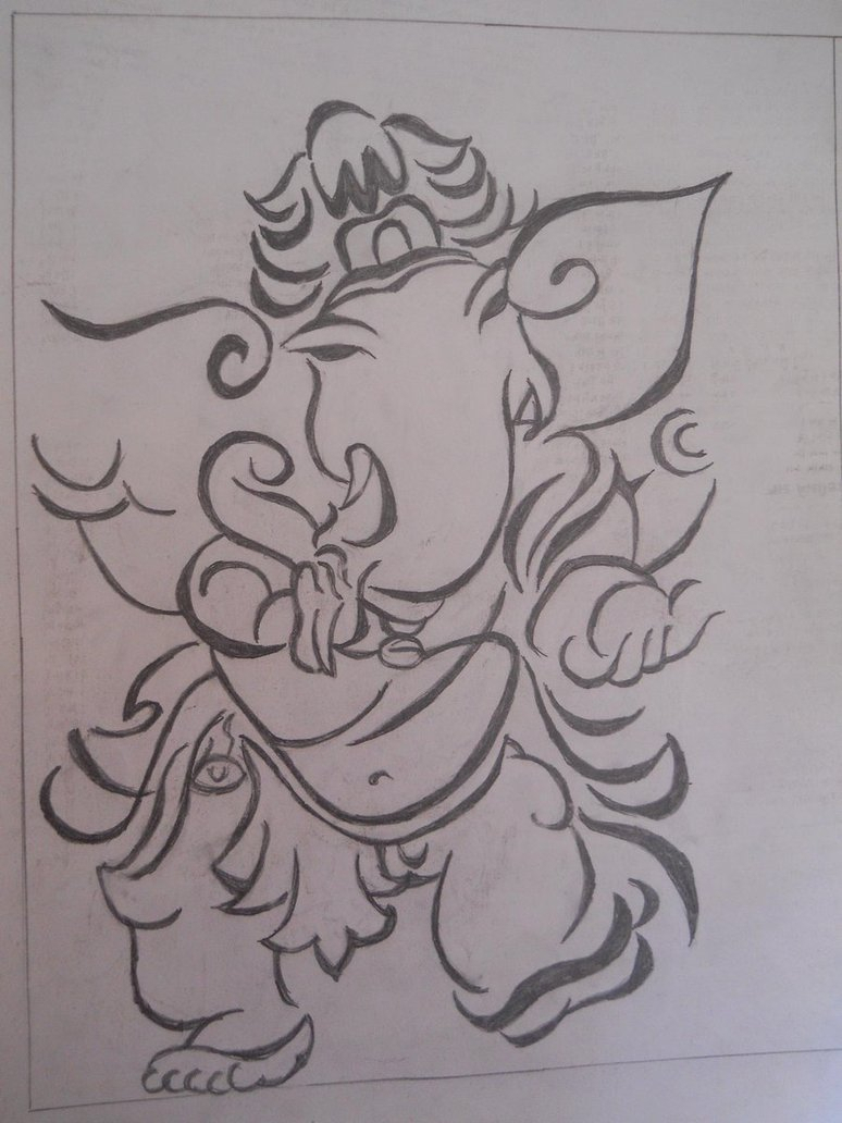 774x1032 Ganesh Pencil Drawing Simple Simple Pencil Sketches Of Lord - Lord Ganesha Sketch