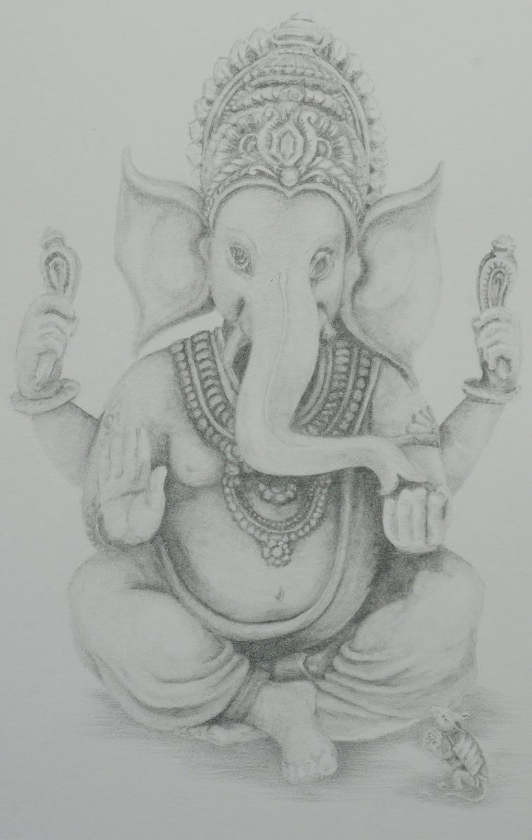 757x1195 Cacschoolart - Lord Ganesha Sketch Images