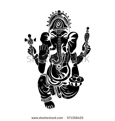 450x470 Ganpati Sketch Gallery Images) - Lord Ganesha Sketch Images