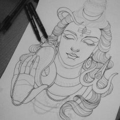 Lord Shiva Sketch at PaintingValley.com | Explore collection of Lord ...