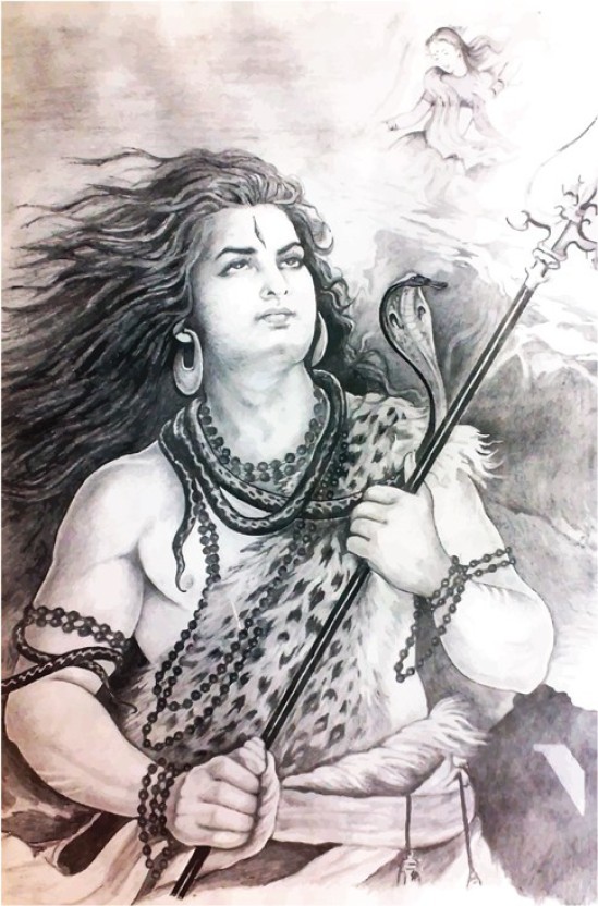Lord Shiva Sketch at PaintingValley.com | Explore collection of Lord