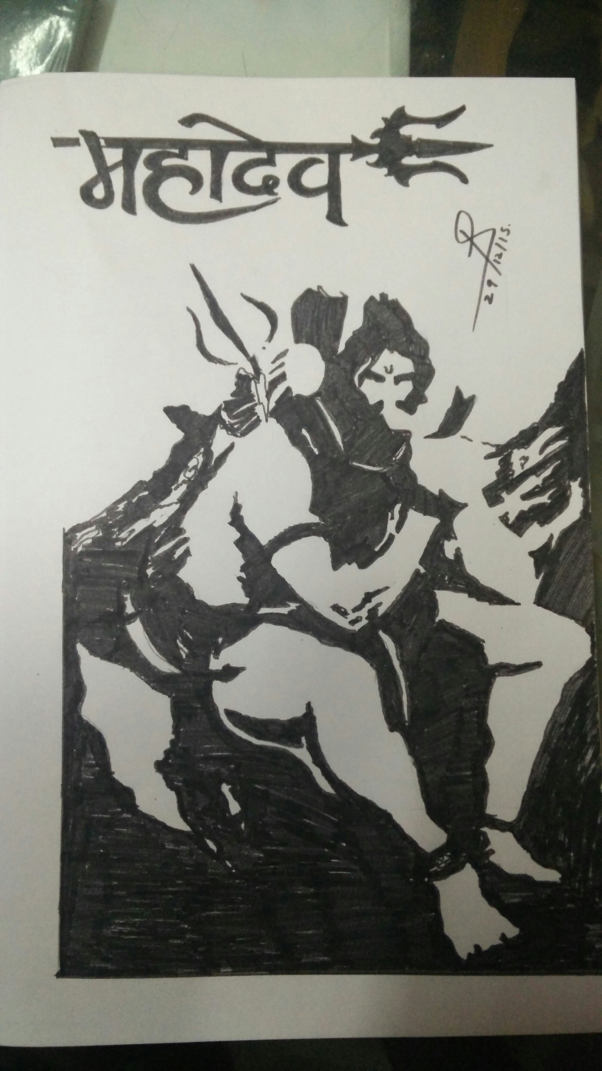 2000x3556 Sketch Of The Day Mahadev Aka Lord Shiva Crashingstone - Lord Shiva Sketch